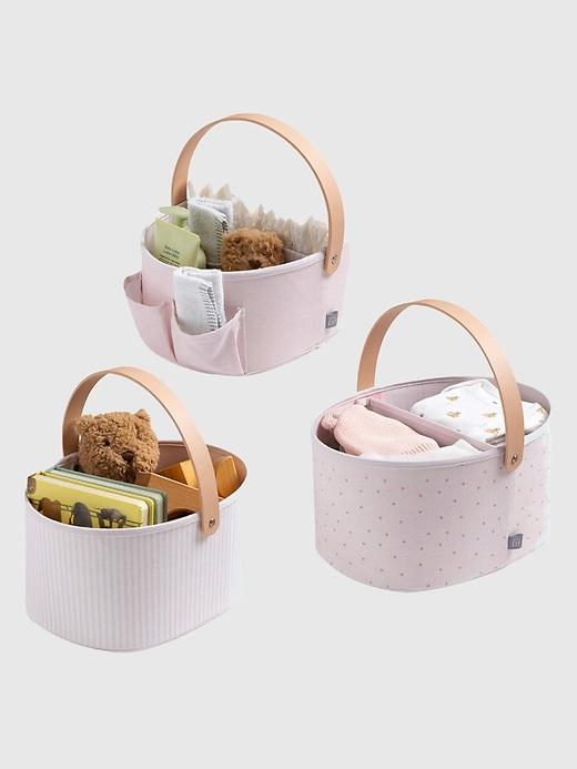 Image number 3 showing, babyGap 3 Pack Nested Fabric Storage Bins with Handles