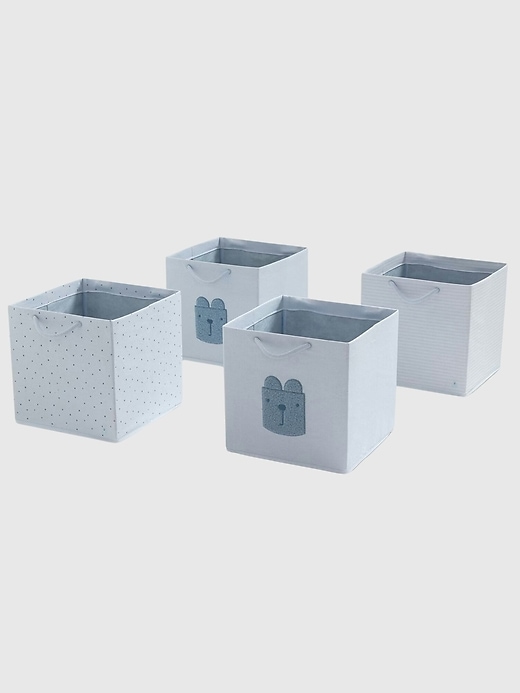 Image number 3 showing, babyGap 4 Pack Brannan Bear Fabric Storage Bins with Handles