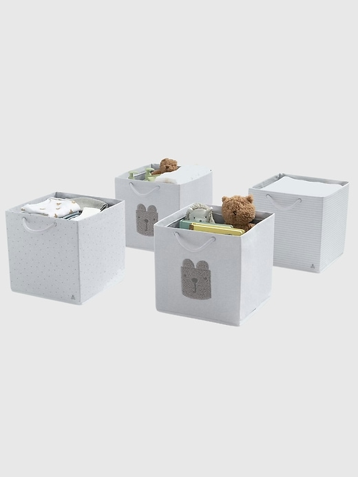 Image number 10 showing, babyGap 4 Pack Brannan Bear Fabric Storage Bins with Handles