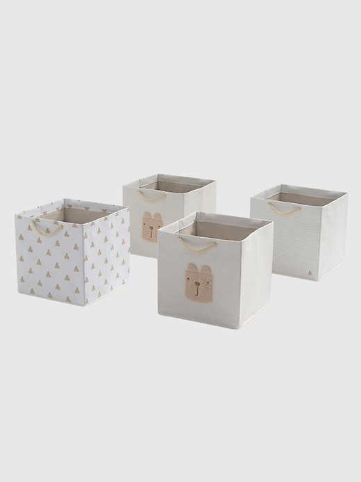 Image number 3 showing, babyGap 4 Pack Brannan Bear Fabric Storage Bins with Handles