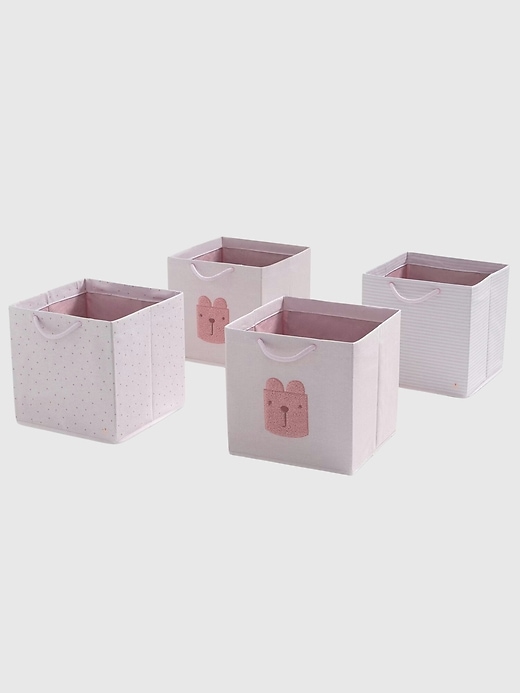 Image number 3 showing, babyGap 4 Pack Brannan Bear Fabric Storage Bins with Handles