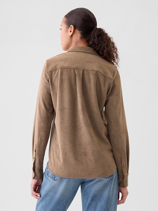 Image number 2 showing, Vegan Suede Classic Shirt