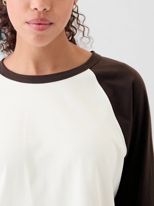 Image number 4 showing, Organic Cotton Vintage Raglan T-Shirt