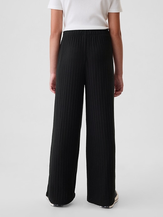 Image number 2 showing, Kids Softspun Rib Wide-Leg Pants