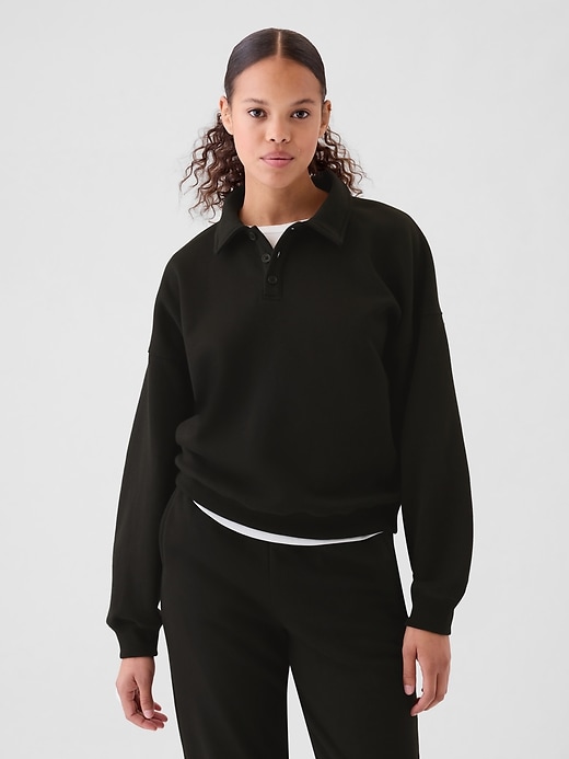 Image number 1 showing, VintageSoft Polo Sweatshirt