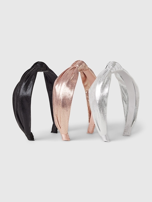 View large product image 1 of 1. Kids Metallic Knot Headband (3-Pack)