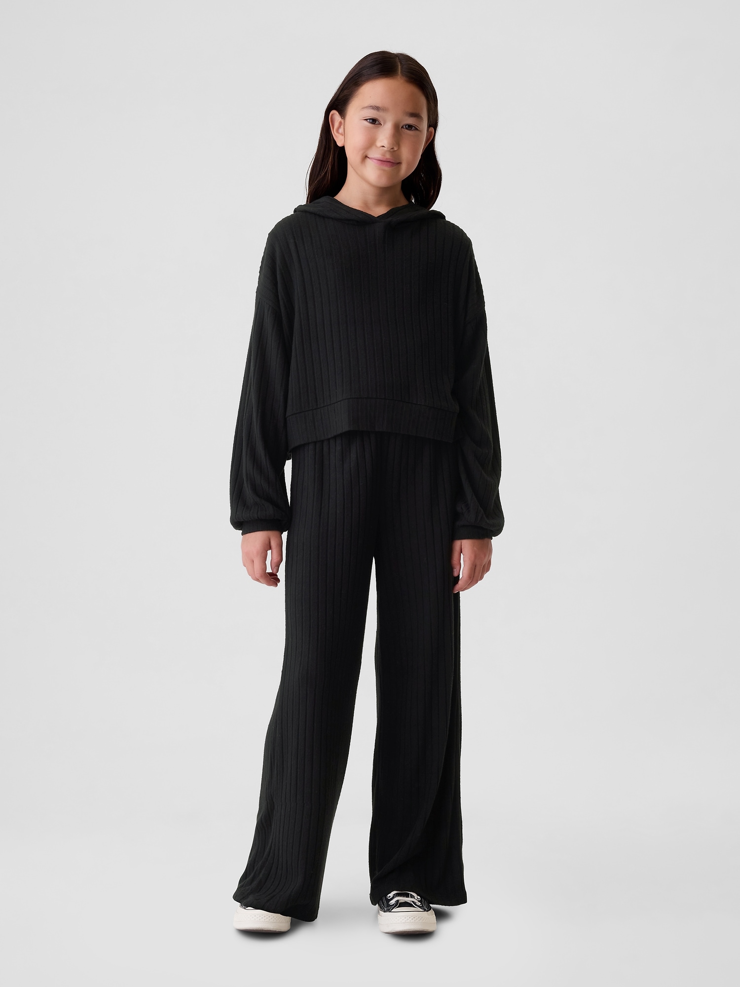 Kids Softspun Rib Wide-Leg Pants