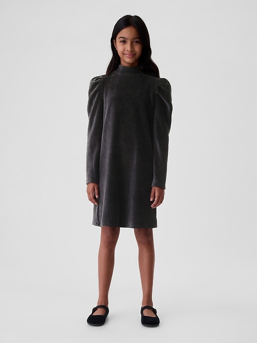 Image number 1 showing, Kids Puff Sleeve Corduroy Dress