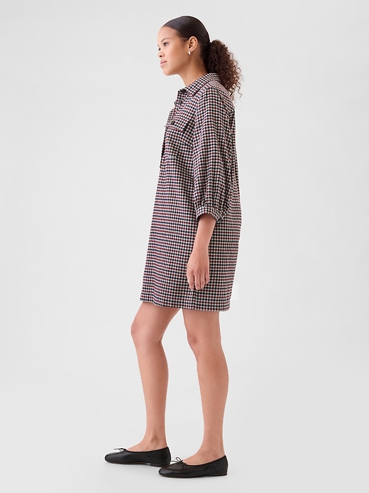 Image number 3 showing, Flannel Utility Mini Shirtdress