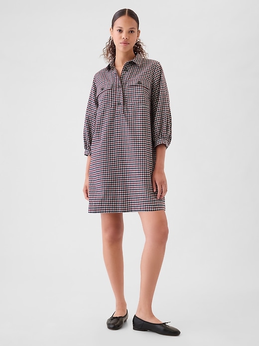 Image number 1 showing, Flannel Utility Mini Shirtdress