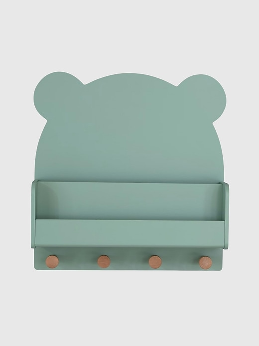 Image number 4 showing, babyGap Brannan Bear Wall Shelf with 4 Hooks