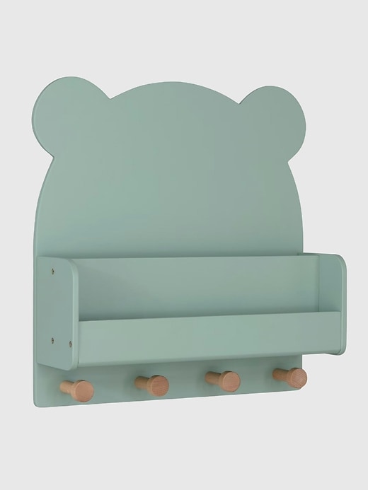 Image number 5 showing, babyGap Brannan Bear Wall Shelf with 4 Hooks