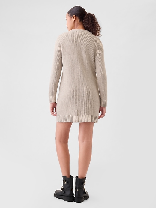 Image number 2 showing, CashSoft Shaker-Stitch Mini Sweater Dress