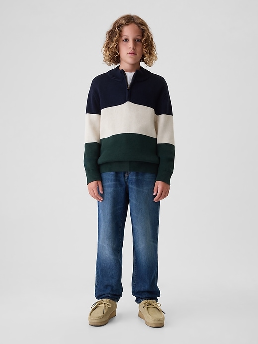 Image number 3 showing, Kids Colorblock Half-Zip Pullover Sweater