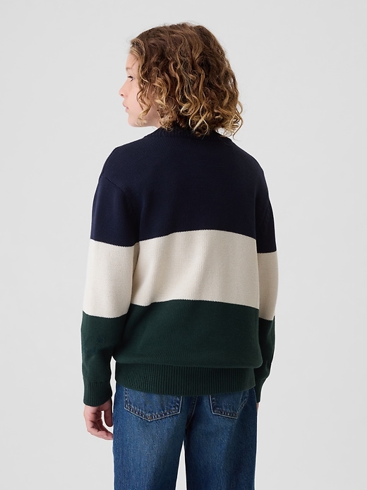 Image number 2 showing, Kids Colorblock Half-Zip Pullover Sweater