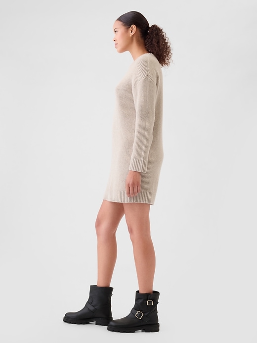 Image number 3 showing, CashSoft Shaker-Stitch Mini Sweater Dress