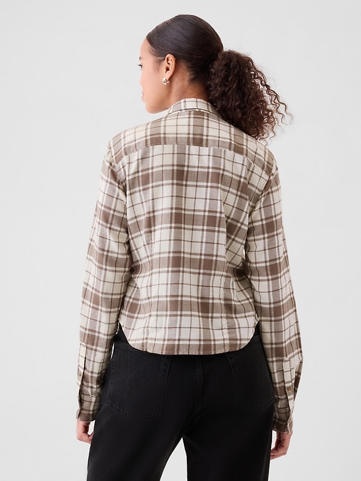 Image number 2 showing, Cropped Flannel Shirt