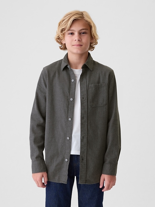 Image number 1 showing, Kids Organic Cotton Flannel Shirt