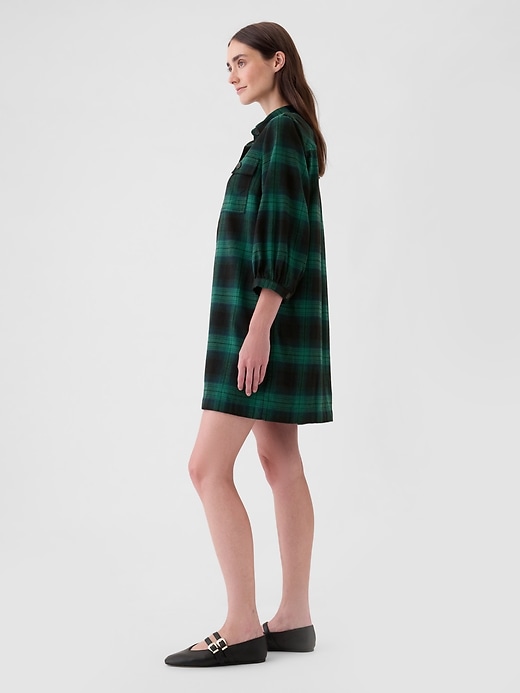 Image number 3 showing, Flannel Utility Mini Shirtdress