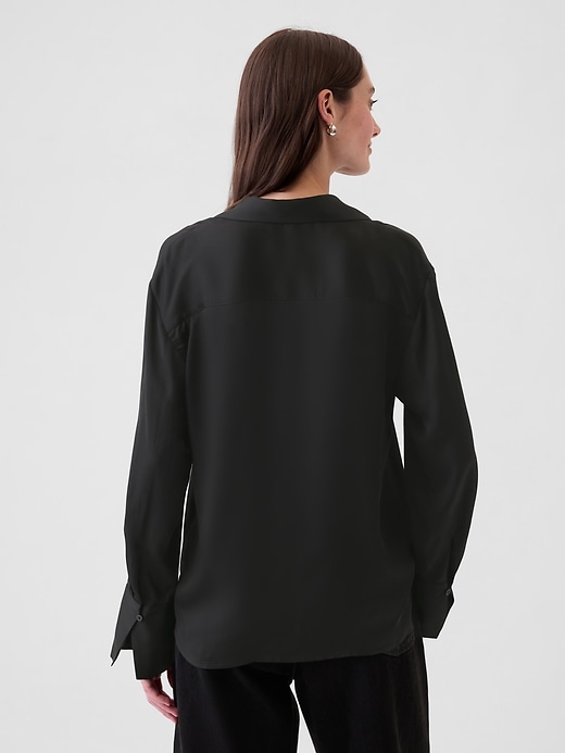 Image number 2 showing, Satin Relaxed Shirt