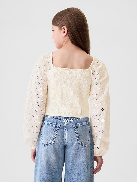 Image number 2 showing, Kids Cropped Puff Sleeve Shirt