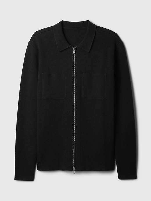 Image number 5 showing, Relaxed Full-Zip Knit Blazer