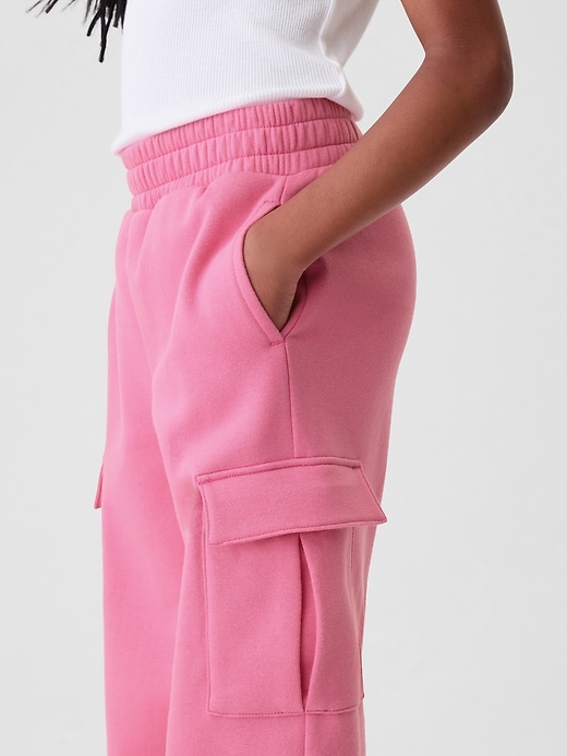 Image number 4 showing, Kids Vintage Soft Wide-Leg Cargo Sweatpants