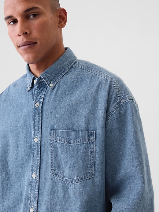 Image number 3 showing, Denim Big Shirt