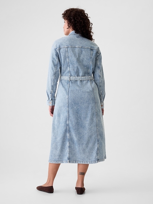 Image number 6 showing, Belted Denim Midi Dress