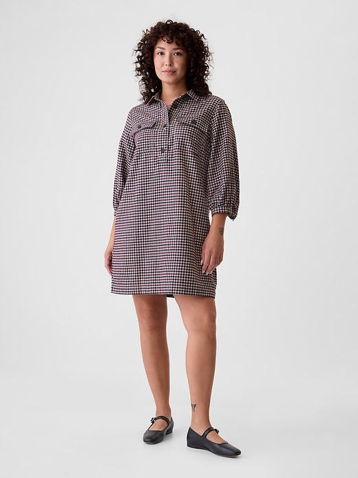 Image number 5 showing, Flannel Utility Mini Shirtdress