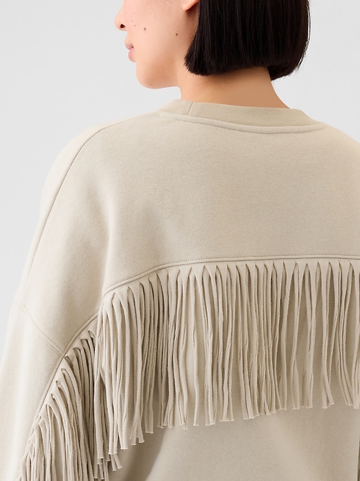 Image number 4 showing, VintageSoft Wedge Crewneck Fringe Sweatshirt