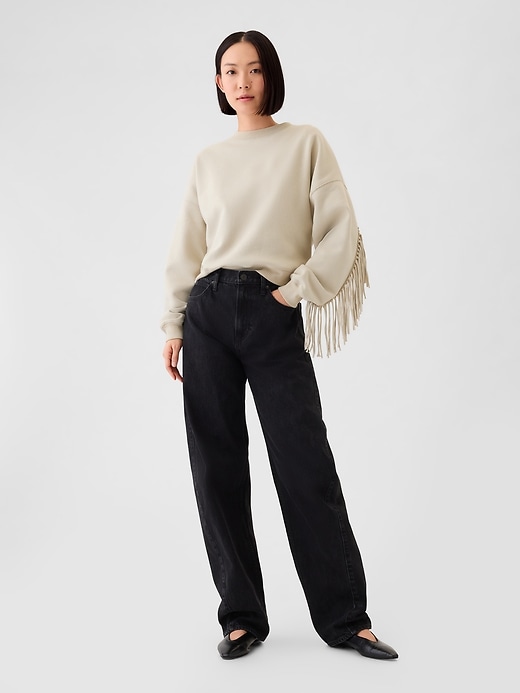 Image number 3 showing, Vintage Soft Wedge Crewneck Fringe Sweatshirt