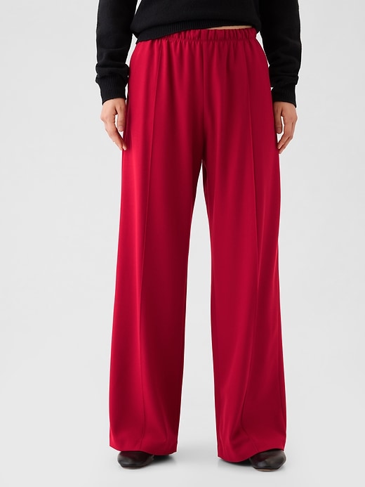 Image number 2 showing, Wide-Leg Seamed Pull-On Pants