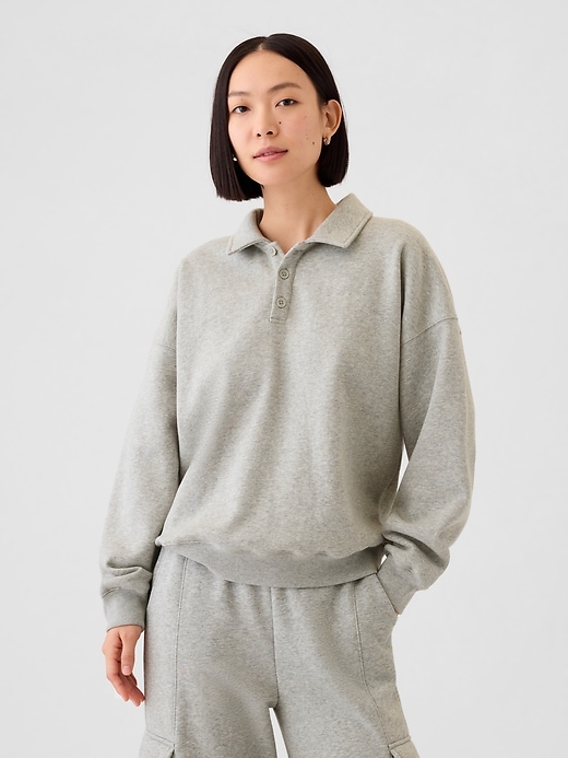 Image number 1 showing, VintageSoft Polo Sweatshirt