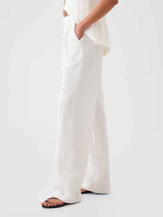 Image number 3 showing, 365 High Rise Linen-Cotton Trousers