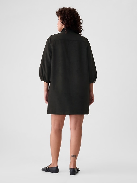 Image number 6 showing, Vegan Suede Shift Mini Dress