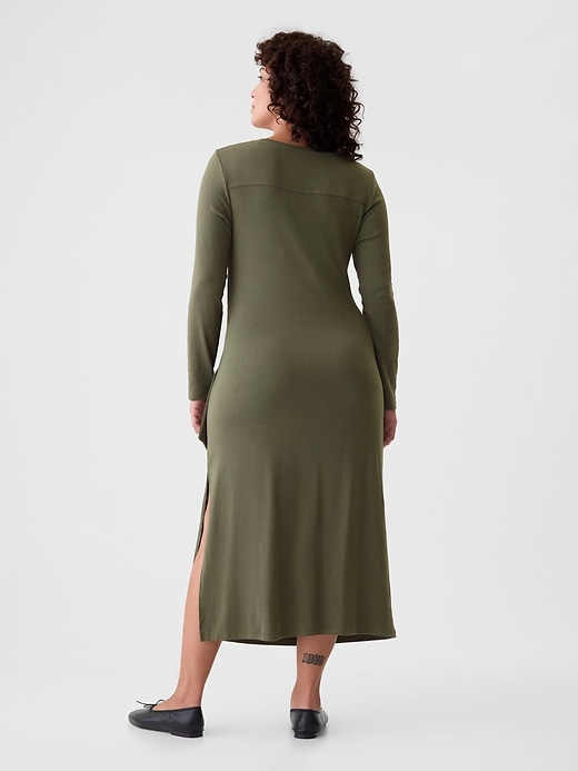 Image number 6 showing, Modern Rib Tie-Knot Midi Dress