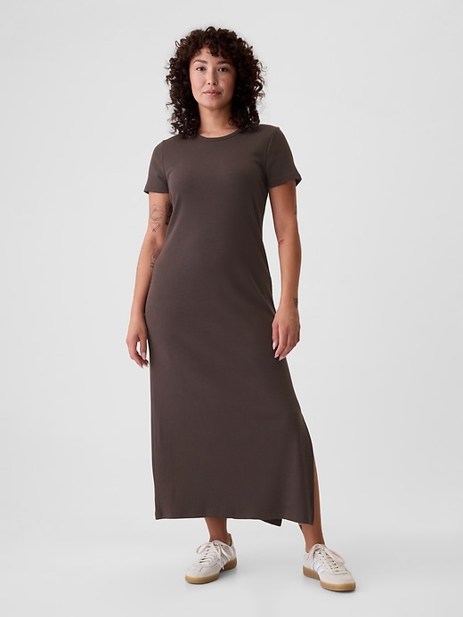 Image number 5 showing, Modern Rib Maxi T-Shirt Dress