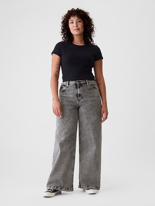 Image number 5 showing, High Rise Stride Wide-Leg Jeans