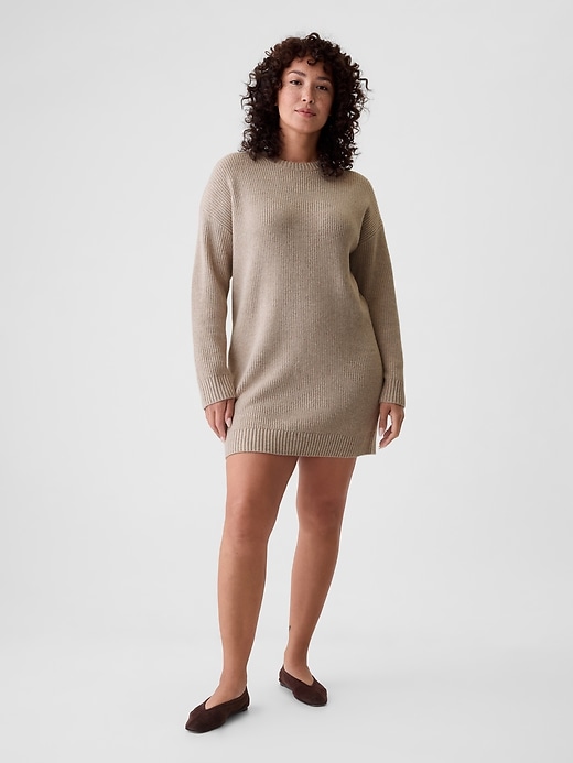 Image number 5 showing, CashSoft Shaker-Stitch Mini Sweater Dress