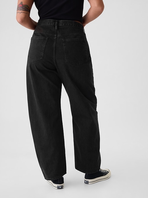 Image number 6 showing, High Rise Barrel Jeans