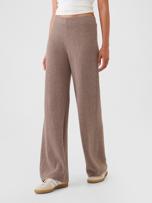 Image number 2 showing, CashSoft Shaker-Stitch Sweater Pants