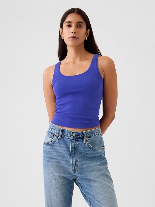 Image number 1 showing, Modern Cropped Tank Top