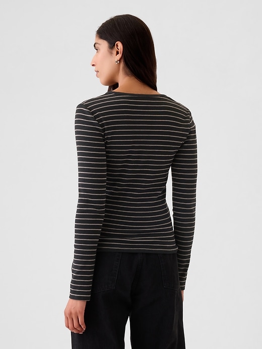 Image number 2 showing, Modern Rib Henley T-Shirt