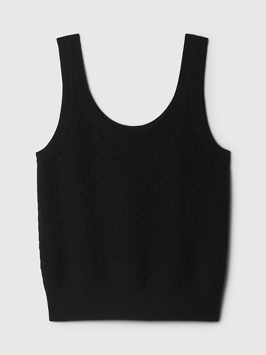 Image number 5 showing, Cropped Pointelle Sweater Tank