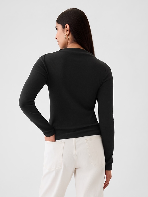 Image number 2 showing, Modern Rib Funnel-Neck T-Shirt