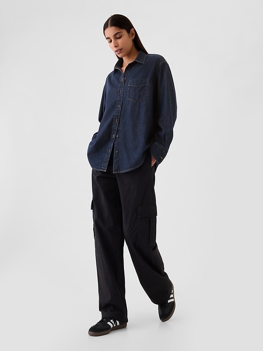 Image number 3 showing, Chambray Denim Big Shirt