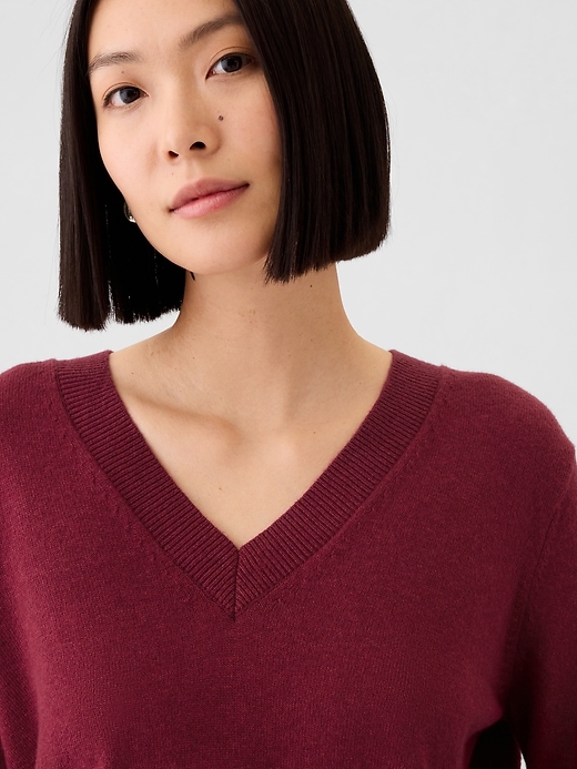 Image number 4 showing, CashSoft V-Neck Sweater