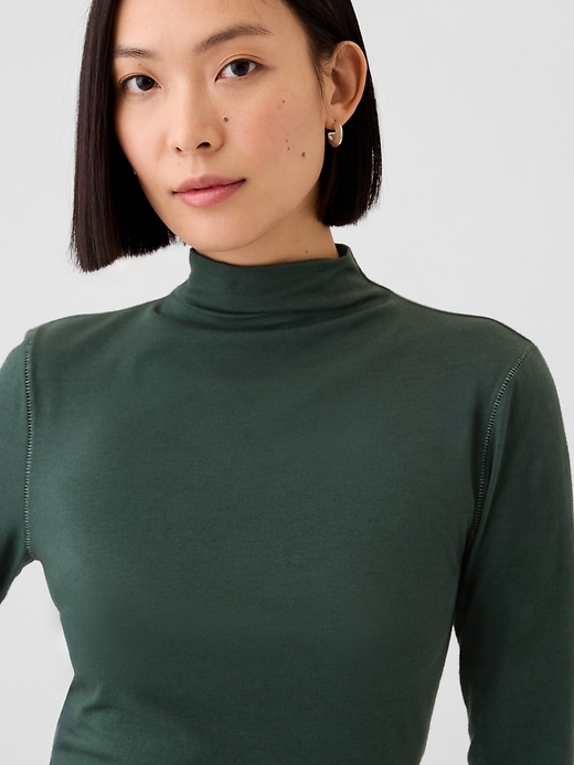 Image number 4 showing, Featherweight Cropped Turtleneck