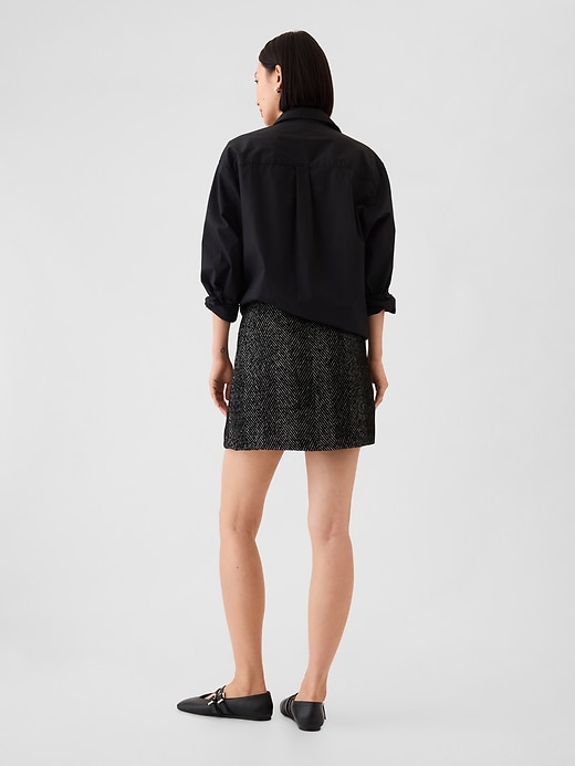 Image number 2 showing, Herringbone Mini Skirt